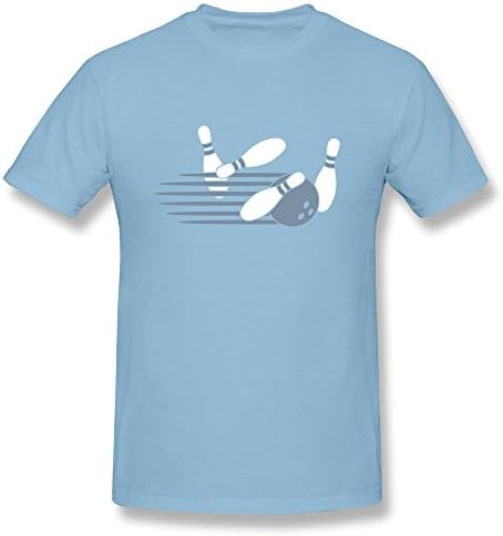 Men's Custom T Shirt Cool Fast Bowling Throw 21 SkyBlue