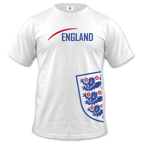 ENGLAND – EM 2012 – FANSHIRT – HERREN – T-SHIRT in Weiss by Jayess Gr. S