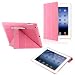 Pink Triangle Multi Fold Magnetic Smart Slim Full Body PU Leather Case Cover for Apple New iPad 3 4G iPad 2 with Stylus