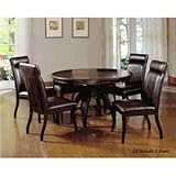 Nottingham Round Pedestal Dining Table - Brown