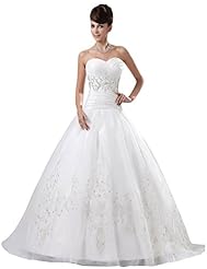 Sweetheart Organza Off the Shoulder Sequined Beaded Crystal Ruched   Ball Gown Wedding Dress 