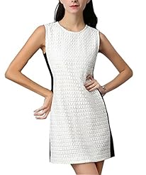 Sexy Sleeveless Round Neck Illusion Pleated Homecoming Dress/Party Dress/Wedding Dress/Mini Dress 