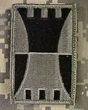 416th Engineer Command ACU Patch with Velcro (R) or equivalent hook fastener. Foliage Green for Army ACU uniform