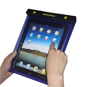 TrendyDigital WaterGuard Plus Waterproof Case for Apple iPad with Padding, Purple Border