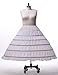 Remedios 6 Hoops Long Birdal Underskirt Crinoline Wedding Slip/Petticoat,S-XL