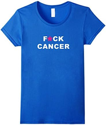 Women's F*ck Cancer Shirt - Fuck Cancer T-Shirt Large Royal Blue