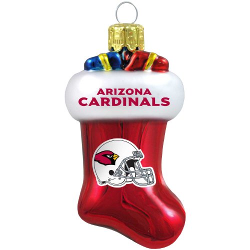 NFL Arizona Cardinals Blown Glass Stocking Ornament
