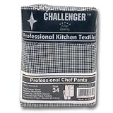 Size 34 Black & White Checkered Chef Pants (14-0246)