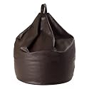 XL Beanbag with Handle in BROWN Faux Leather