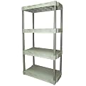 Solid Interlocking 4-Shelf Utility Storage Unit - 16"