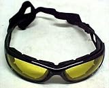 Padded Night Motorcycle Riding Glasses Yellow Lenses