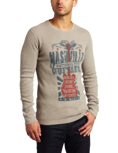 Lucky Brand Mens Long Sleeve Nashville Thermal Crew Tee, Neutral Grey, XX-Large