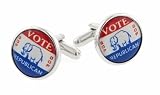 41l 6vmy%2BXL. SL160 Presentation: JJ Weston silver plated Vote Republican political or politics cufflinks with presentation box. Made in the U.S.A