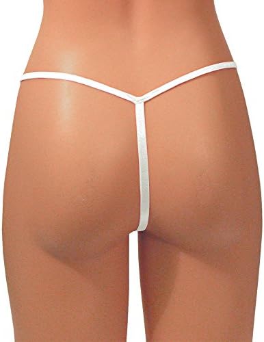 Silk G String Panty for Women, One Size, Soft White