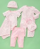 First Impressions Baby Girl 6 Piece Tulip and Hearts Set