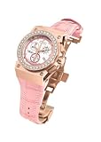 Invicta 5588 AKULA LADY DIAMOND All IPRG SS case and bezel, white dial and light pink leather strap