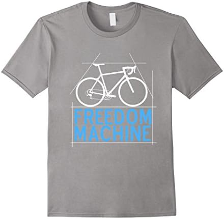 Men's FREEDOM IS CYCLING Bike Free Machine Open Road Biking Medium Slate