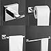 Bathroom Hardware Set Solid Brass Chrome Finish 4 Pcs Bathroom Accessories Combo Towel Bar Towel Rack Toilet Paper Holder and Robe Hook