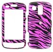HOT PINK WITH BLACK ZEBRA ANIMAL STRIP SNAP ON HARD SKIN FACEPLATE PHONE SHIELD COVER CASE FOR SAMSUNG ROGUE U960 + BELT CLIP