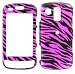 HOT PINK WITH BLACK ZEBRA ANIMAL STRIP SNAP ON HARD SKIN FACEPLATE PHONE SHIELD COVER CASE FOR SAMSUNG ROGUE U960 + BELT CLIP