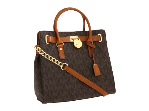 Michael Kors Women's Large Hamilton Signature PVC Shoulder Tote