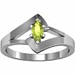 14K White Gold Peridot Ring