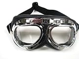 WWII RAF Aviator Pilot Motorcycle Half helmet Goggles (TMS-33-6)