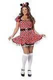 Minnie Mouse Sexy Adult Halloween Costume Skimpy Red Polka Dot Mini Dress Naughty Plus Size Outfit Roma