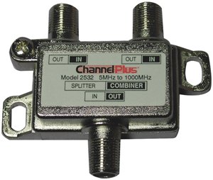 Buy Now at Amazon.com: CHANNEL PLUS 2532 2-Way Splitter/Combiner (CHANNEL PLUS 2532)
