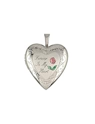 Sterling Silver Heart Shape "Forever In My Heart" Sterling Silver Locket