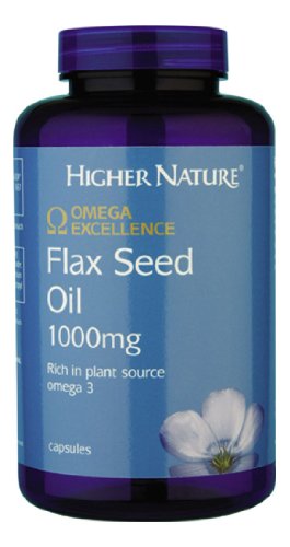 Higher Nature Flax Seed Oil 1000mg Capsules Pack of 180
