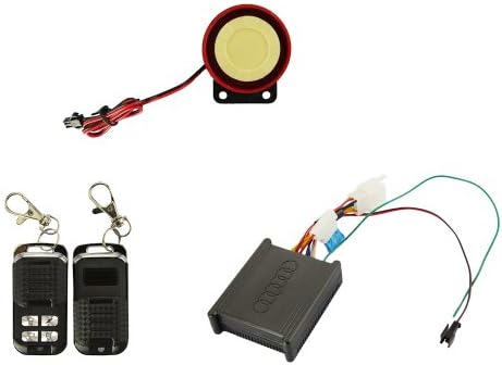 TabStore Motorcycle Alarm System Remote Control Engine Kit with Shock Sensor, Power Siren, Remote Controls, Support Remote Arming/Disarming Smart Alarm Emergency Alarm Ignition Kill