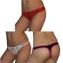 3 PACK: Ladies Private Intimate Tanga Thong Panties / Knickers (Size: M/6)