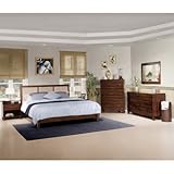 Havana King-Size 4-Piece Bedroom Set (Pecan)