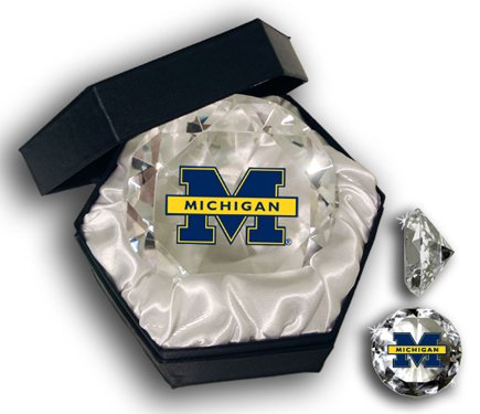 U OF MICHIGAN WOLVERINES DIAMOND PAPERWEIGHT
