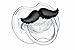 Rugged Mustache AVENT Pacifier (0-6 Months, Black)