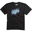 Fox Racing Only Enlightened Youth Boys Short-Sleeve Race Wear T-Shirt/Tee w/ Free B&F Heart Sticker Bundle - Black