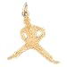 14kt Yellow Gold Martial Arts Karate Pendant