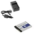 Battery Charger + Standard Battery for Sony Ultra-Slim Cyber-shot DSC-T77 / DSC-T77/B / DSC-T77/T
