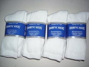Where can I buy Diabetic Socks, Crew Style, White, Ladies Size 9 11, 1 dozen Pairs, Women Shoe Size 5 9 