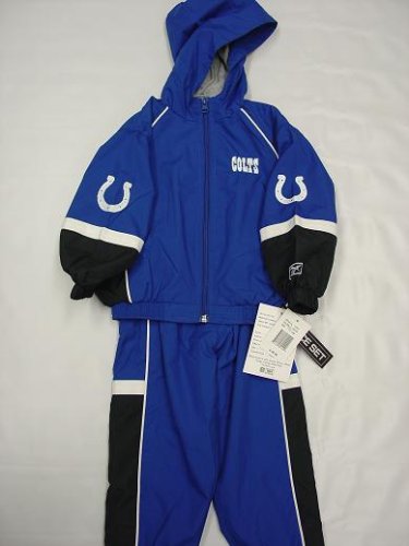 Buy Indianapolis Colts Infants / Babys / Kids 2 pc Wind Suit hooded jacket and pants by reebok