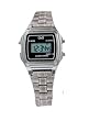 Q&Q #LLA1-301Y Women's Metal Silver Band Alarm LCD Digital Watch