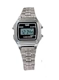 Q&Q #LLA1-301Y Women's Metal Silver Band Alarm LCD Digital Watch