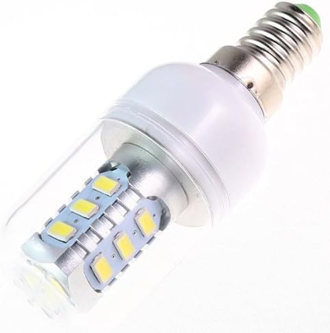 DAIWL E14 7W 15x5630SMD 580-620LM 5000-6500K White Light LED Corn Bulb with Cover (110V)
