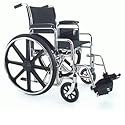 Z-TEC Folding Heavy Duty Extra Wide Chrome Steel Wheelchair  22"