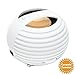 XBOOM Ceramic Mini Portable Capsule Speaker with Rechargeable Battery, Enhanced Bass+ and Ceramic Resonator - White