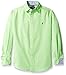 Nautica Boys' Long Sleeve Poplin Shirt with Chambray Trim
