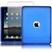 APPLE-IPAD FROSTED GEL CASE - BLUE, WITH SCREEN PROTECTOR PART OF THE QUBITS ACCESSORIES RANGE