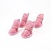 Pink Nonslip Sole Velcro Booties Pug Dog Chihuahua Shoes Boots 2 Pair XXS