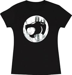 Thundercats Silver Foil Logo Juniors Black T-shirt Tee